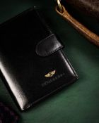 Portfel, czarny, skórzany, Peterson