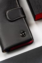 Portfel, czarny, skórzany, Peterson