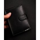 Portfel, czarny, skórzany, Ronaldo