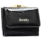 Portfel, czarny, skórzany, Rovicky