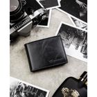 Portfel, czarny, skórzany, Rovicky