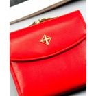 Portfel, czerwony, skóra ekologiczna, Milano Design