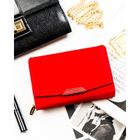 Portfel, czerwony, skóra ekologiczna, Peterson