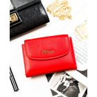 Portfel, czerwony, skóra ekologiczna, Peterson