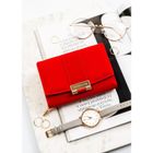 Portfel, czerwony, skóra ekologiczna, Peterson