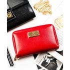 Portfel, czerwony, skóra ekologiczna, RFID, Peterson