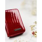 Portfel, czerwony, skórzany, Lorenti