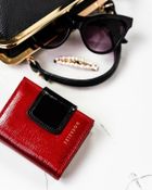 Portfel, czerwony, skórzany, Peterson