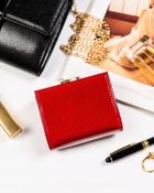 Portfel, czerwony, skórzany, Peterson