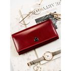 Portfel, czerwony, skórzany, Peterson