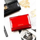 Portfel, czerwony, skórzany, Peterson