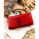 Portfel, czerwony, skórzany, Peterson