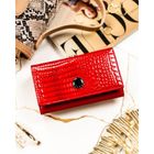 Portfel, czerwony, skórzany, Peterson