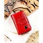 Portfel, czerwony, skórzany, Peterson