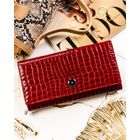 Portfel, czerwony, skórzany, Peterson