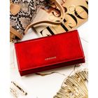 Portfel, czerwony, skórzany, Peterson