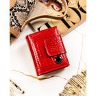 Portfel, czerwony, skórzany, Peterson