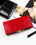 Portfel, czerwony, skórzany, RFID, Peterson