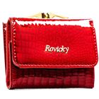Portfel, czerwony, skórzany, RFID, Rovicky