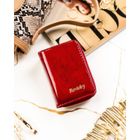 Portfel, czerwony, skórzany, RFID, Rovicky