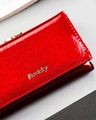 Portfel, czerwony, skórzany, Rovicky