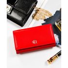 Portfel, czerwony, skórzany, Rovicky