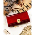 Portfel, czerwony, skórzany, Rovicky