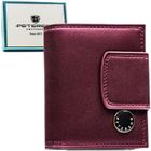 Portfel, fioletowy, skóra naturalna i ekologiczna, Peterson