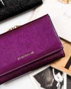 Portfel, fioletowy, skórzany, Peterson