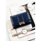 Portfel, granatowy, skóra ekologiczna, Peterson