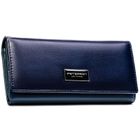 Portfel, granatowy, skóra ekologiczna, Peterson