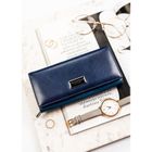 Portfel, granatowy, skóra ekologiczna, Peterson