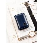 Portfel, granatowy, skóra ekologiczna, Peterson