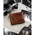 Portfel, jasnobrązowy, skórzany, Peterson