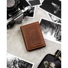 Portfel, jasnobrązowy, skórzany, RFID, Peterson