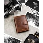 Portfel, jasnobrązowy, skórzany, RFID, Peterson