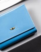 Portfel, niebieski, skórzany, Peterson