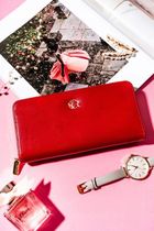 Portfel-piórnik, czerwony, skóra ekologiczna, Rovicky