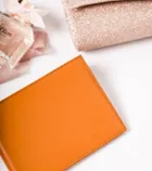 Portfel, pomarańczowy, skórzany, Peterson