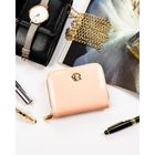 Portfel, różowy, skóra ekologiczna, Rovicky