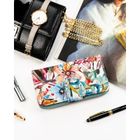 Portfel, skórzany, kwiatowy wzór, Peterson