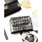 Portfel, szary, skóra ekologiczna, Peterson