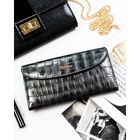 Portfel, szary, skóra ekologiczna, Peterson