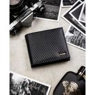 Portfel z brelokiem, czarny, skórzany, Peterson