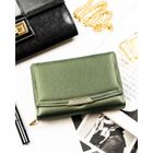 Portfel, zielony, skóra ekologiczna, RFID, Peterson