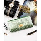 Portfel, zielony, skóra naturalna i ekologiczna, Peterson