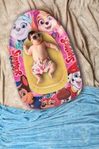 Psi Patrol, Skye, Everest, dmuchany ponton, różowy, 100-60 cm