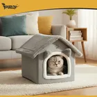 Purlov, legowisko dla kota, domek, szary