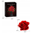 QBI, bukiet czerwonych róż, klocki konstrukcyjne, 443 elementy