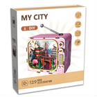 QBI, Góra Fuji, miniaturowy telewizor retro, podświetlenie LED, puzzle 3D, 129 elementów